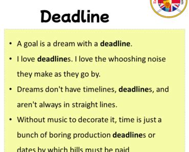 deadline in tagalog sentence|Deadline in English .